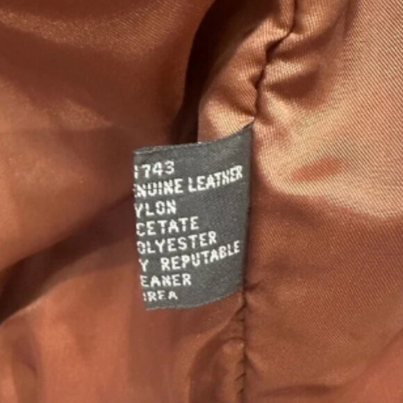 Vintage Pelle Moda Genuine Leather Bomber Jacket XL Distressed Brown Korea - Picture 11 of 12